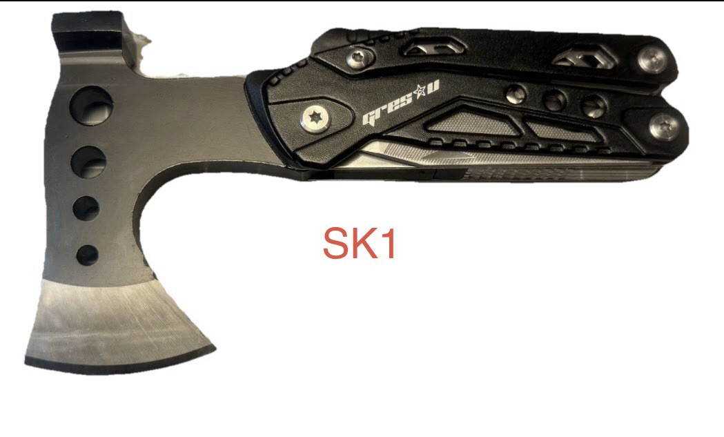 Survival Multi Tool Axe Hammer Pliers Camping Emergency Kit Sheath Fire Starter