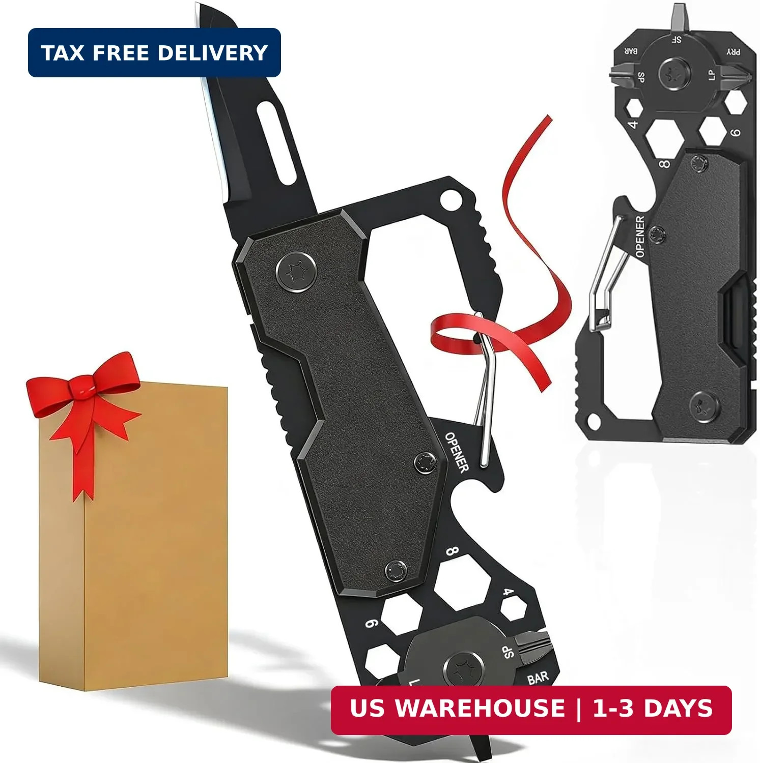 Cool Men Gift Ideas for Him – Fathers Day Dad Gifts Multitool Pocket Knife, Uniq