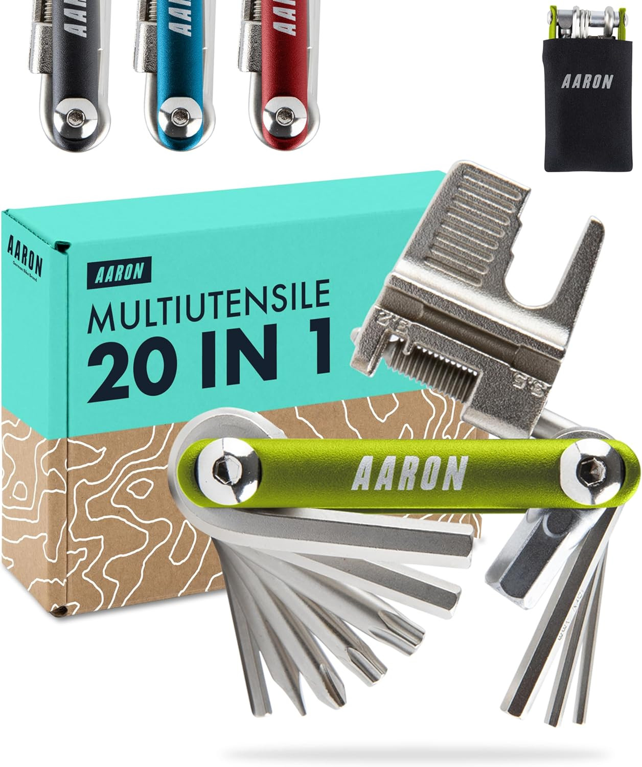 Tool Multitool – Attrezzo Multifunzione per Bicicletta, in Acciaio Inossidabile/