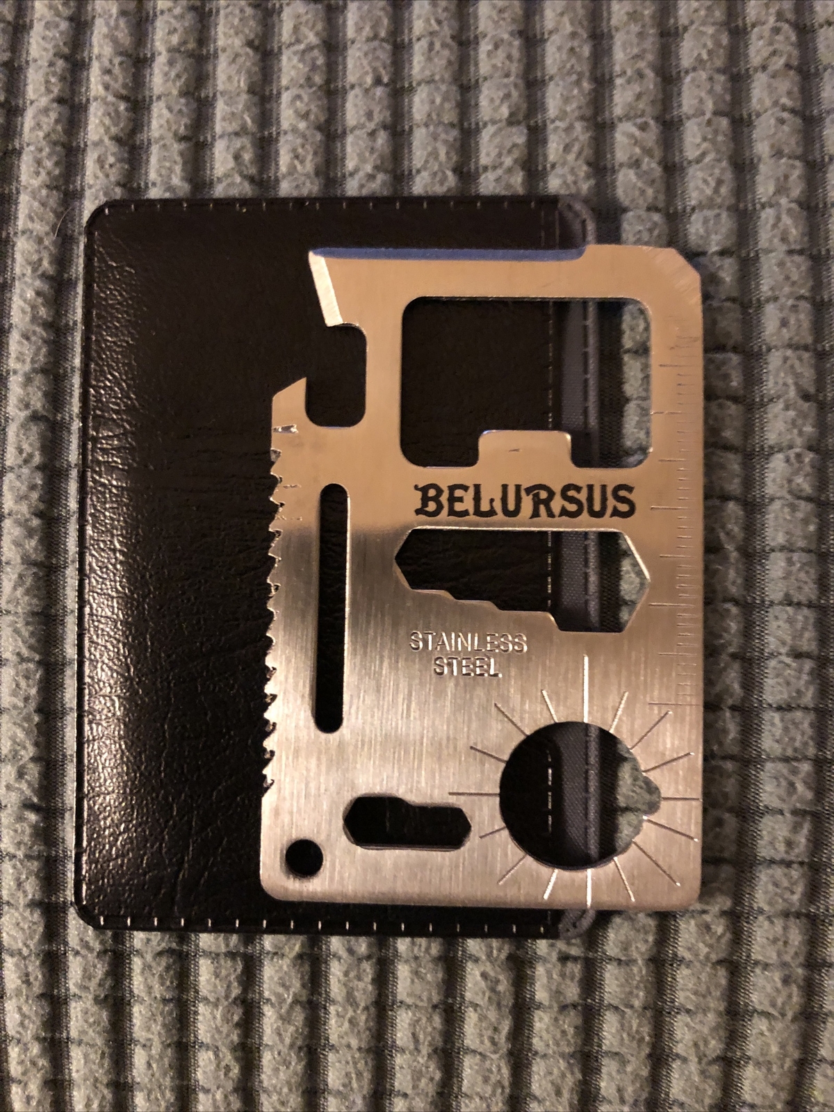 Belarus Multipurpose Survival Tool Credit Card Size Bottle Can Opener Lock Pick