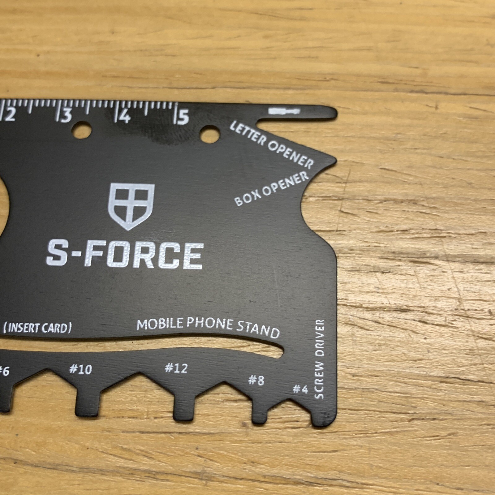 S-Force Watch Credit Card Multi Tool Ruler Letter Opener Phone Stand KG