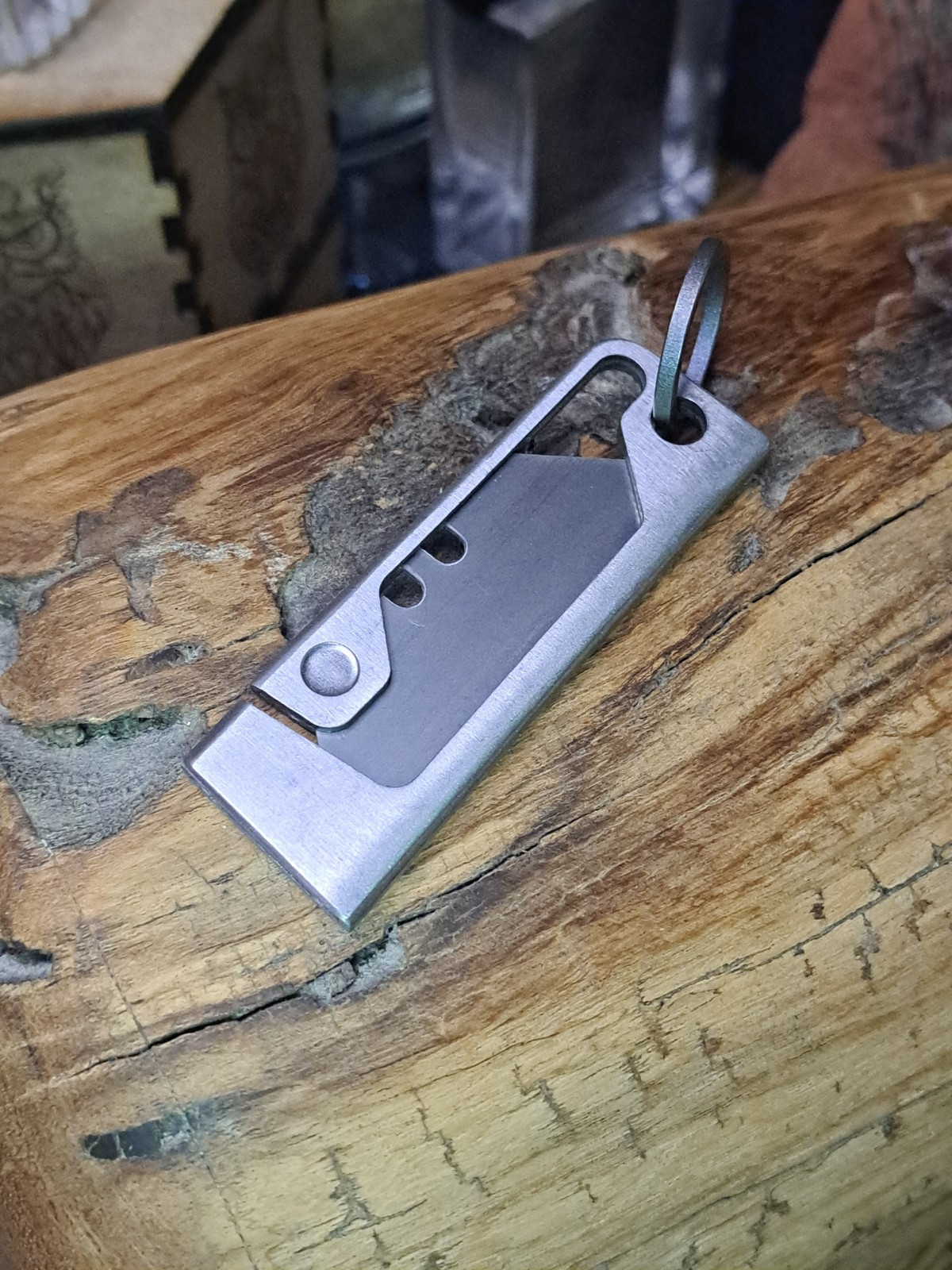 Stainless Steel Minimalist Keychain Utility Knife