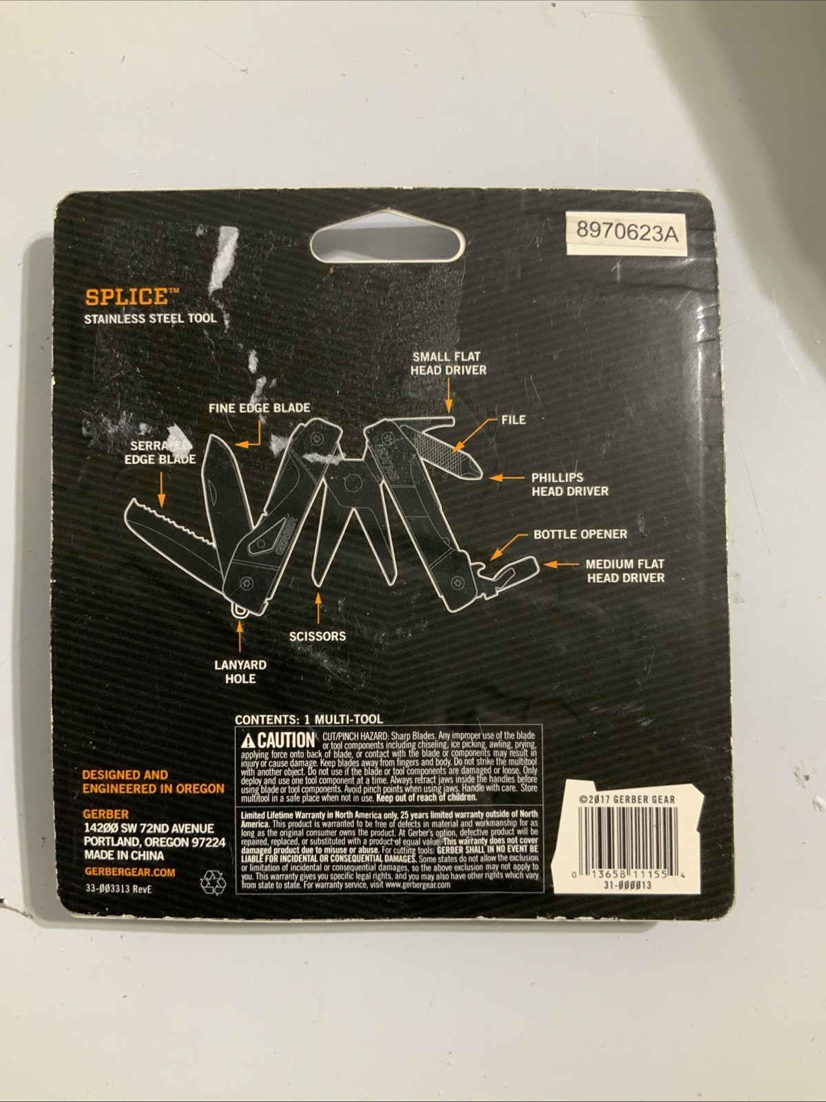 Gerber Gear Splice Pocket 9-in-1 Multi-Tool Color: Black