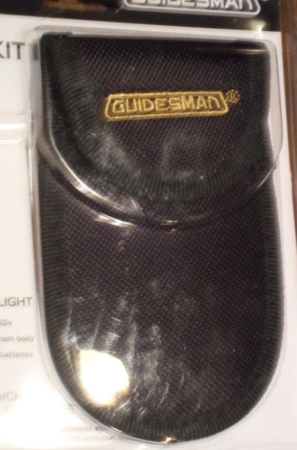 Guidesman 3 pc Combo Kit, Stainless Steel Blade Knife+Flash Light+12-in-One Tool