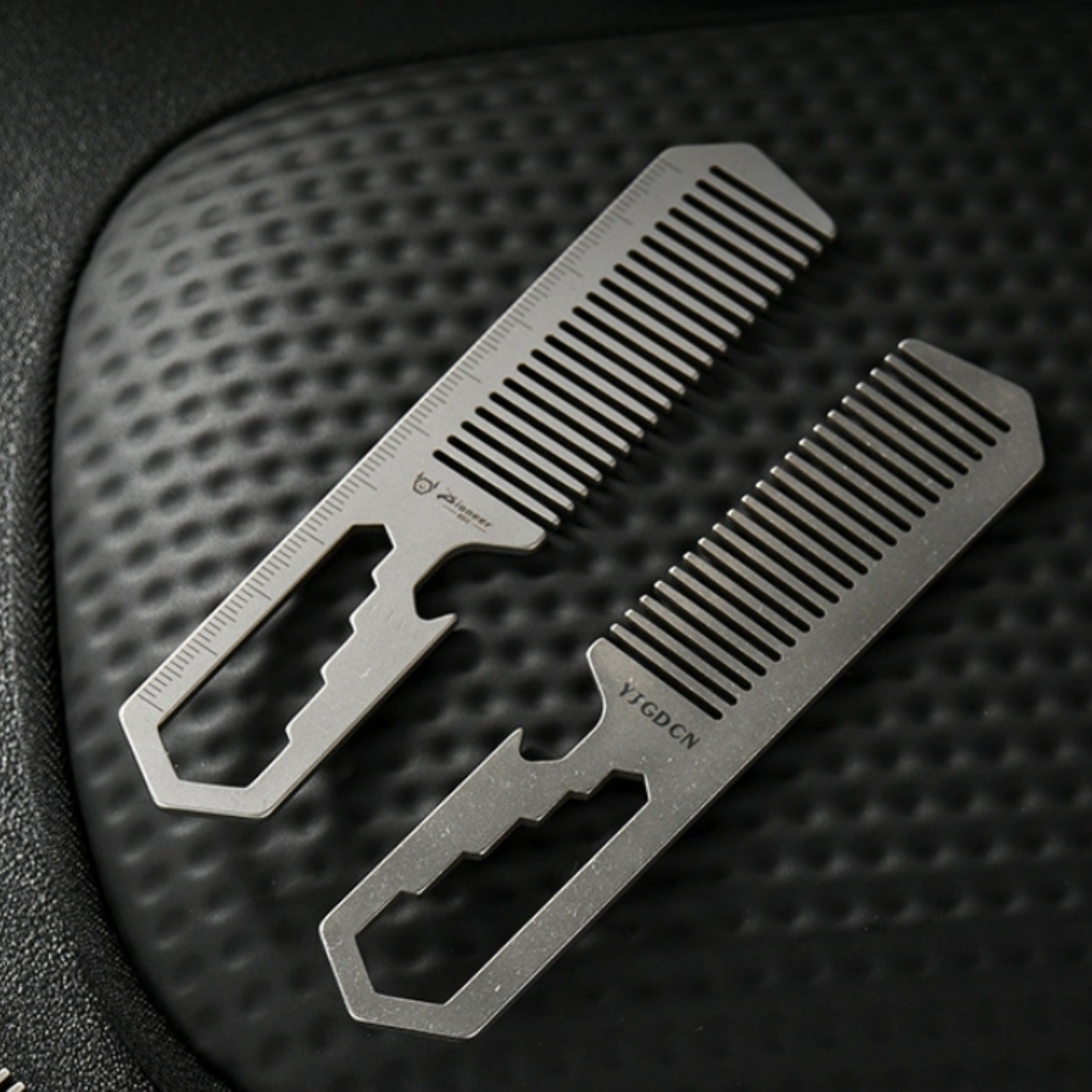 Titanium Alloy EDC Multi Tool Comb Bottle Opener Wrench Ruler Pocket Lightweight