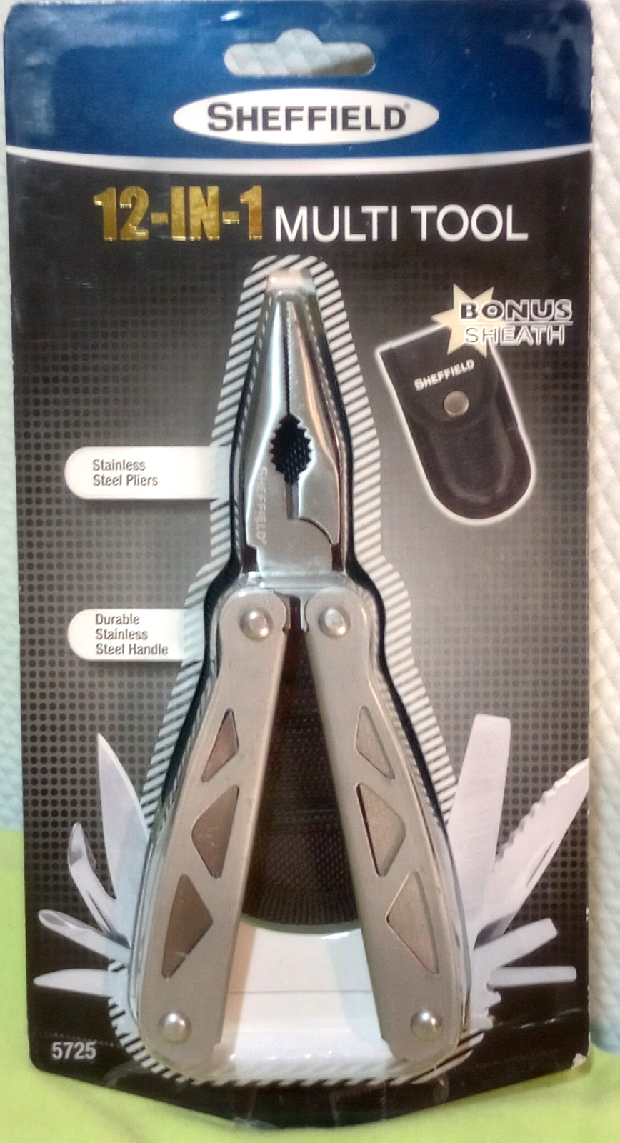 Sheffield 12-in-1 Multi Tool #5725 New Sealed Includes Sheath Carrying Case