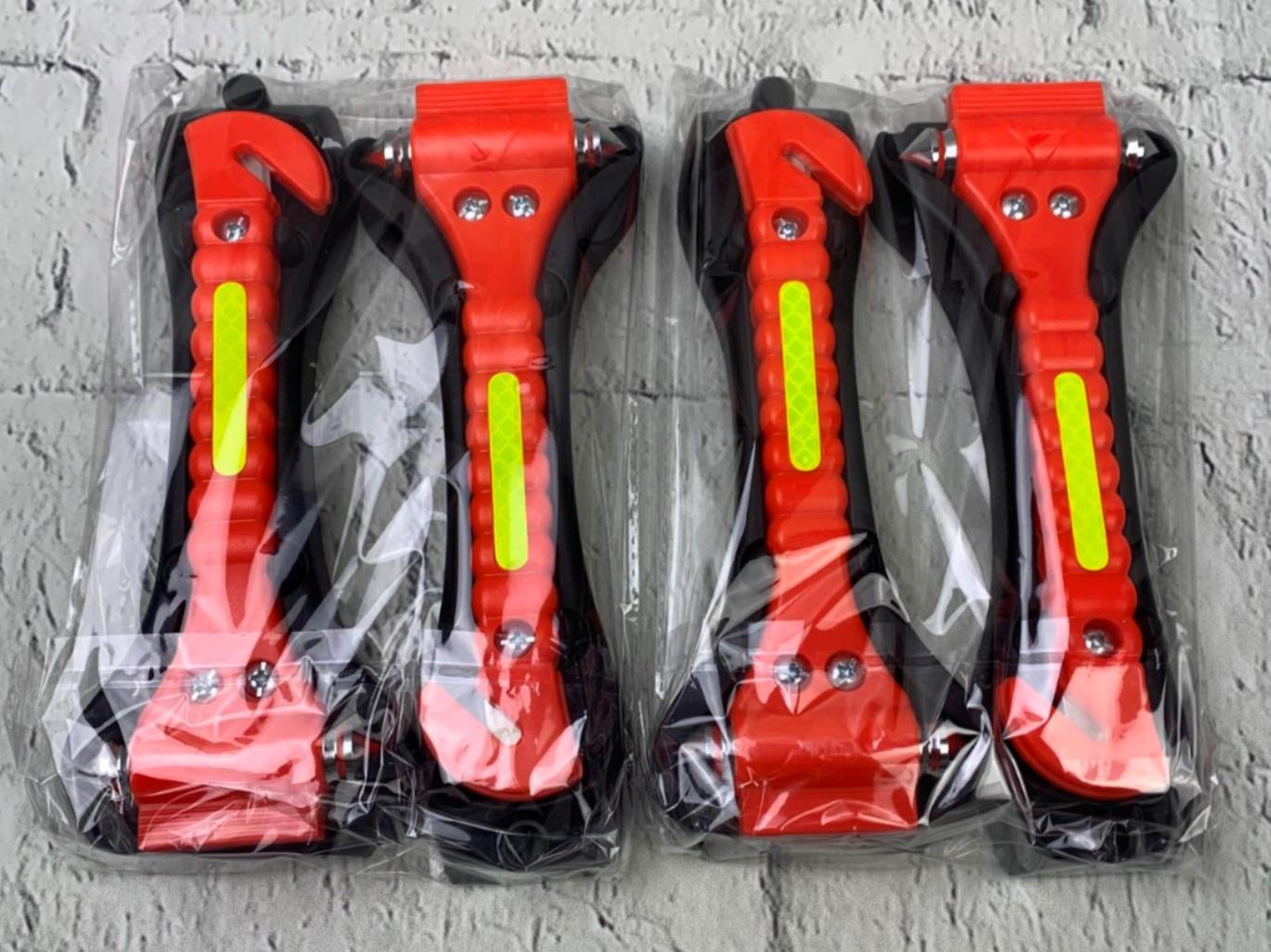 4 PCS Car Emergency Escape Window Breaker and Seat Belt Cutter Hammer