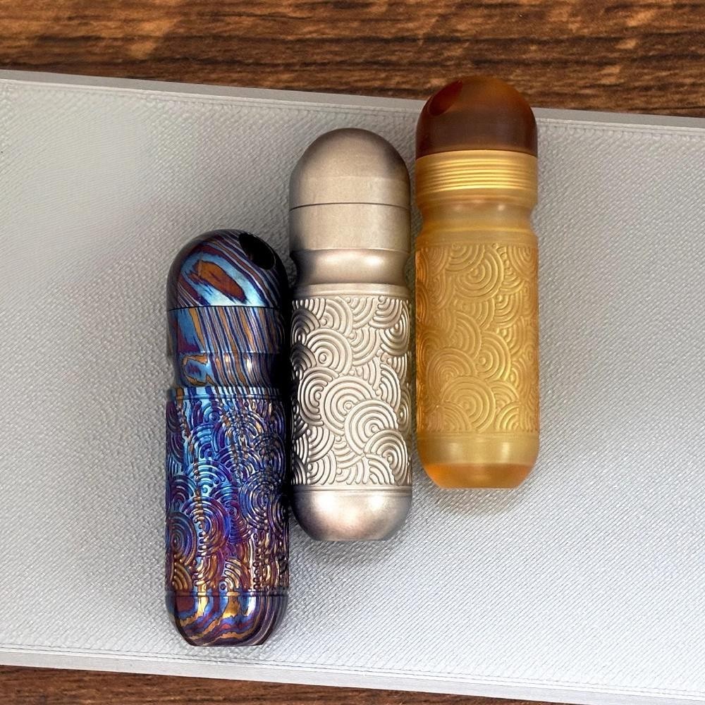 TC4 PEI Perfume Bottle Perfume Waterproof Medicine Pill Box Necklace Pendan
