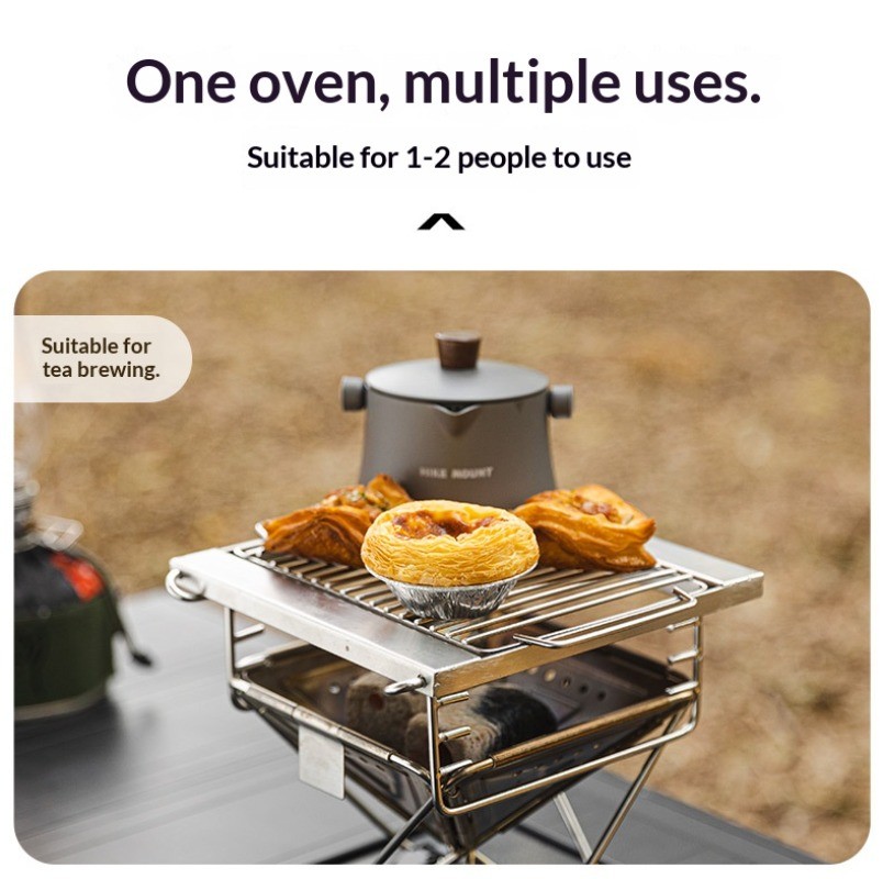 Outdoor folding barbecue grill stainless steel portable multifunctional grill