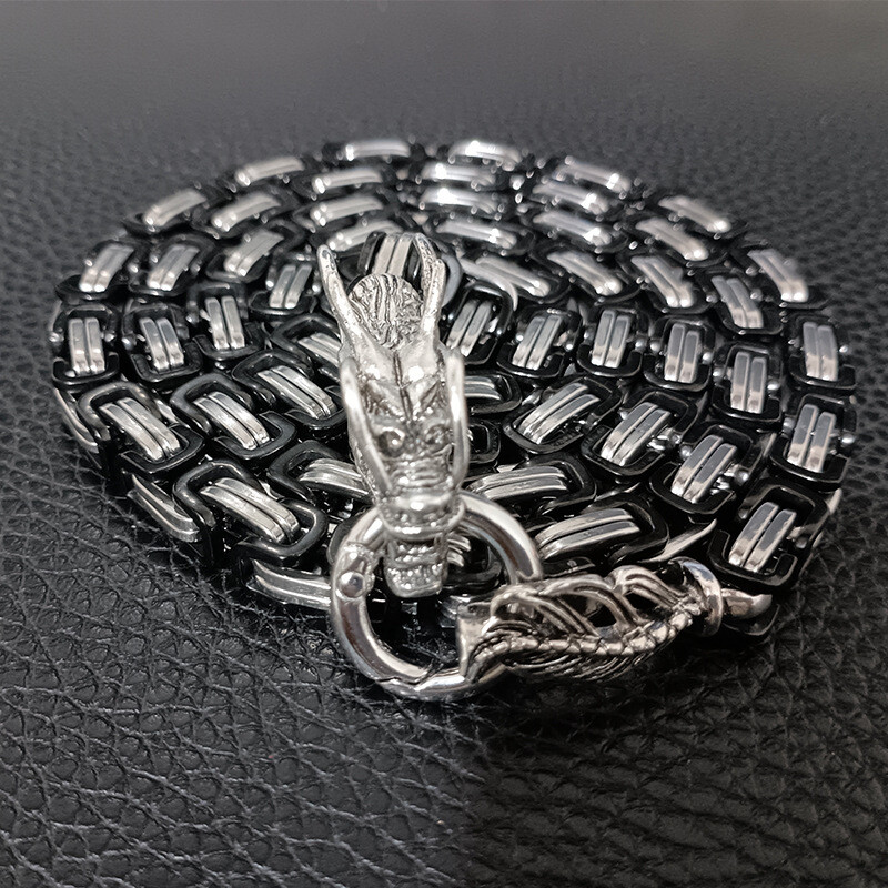 Hot Mens Tactical Bracelet Titanium Steel Defense Survival Necklace Chain Party