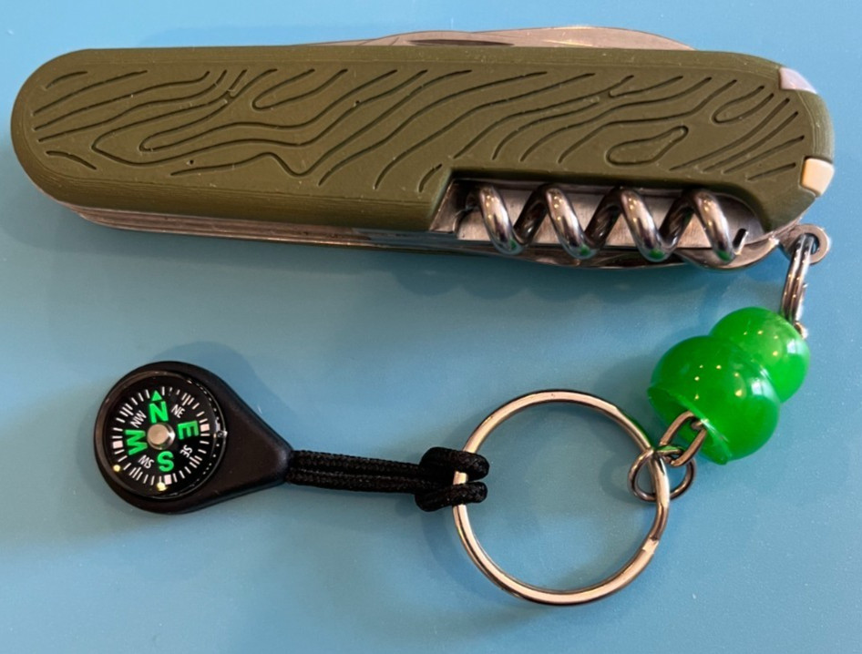 Victorinox + Custom Multitool, General Suisse bld, Army Grn w/ compass & glo-bd