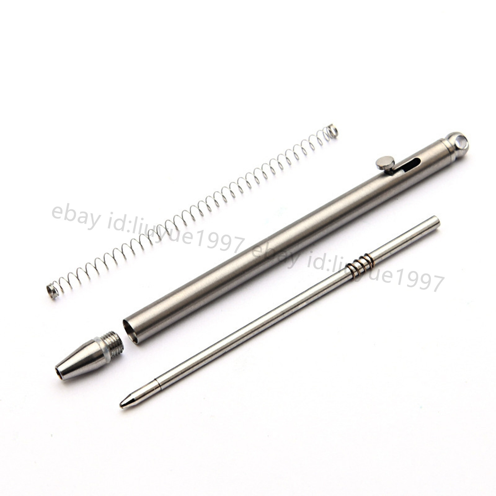 Titanium Mini Pen Key Chain Pendant Ball Pens Ballpoint Pen Outdoor Pocket EDC