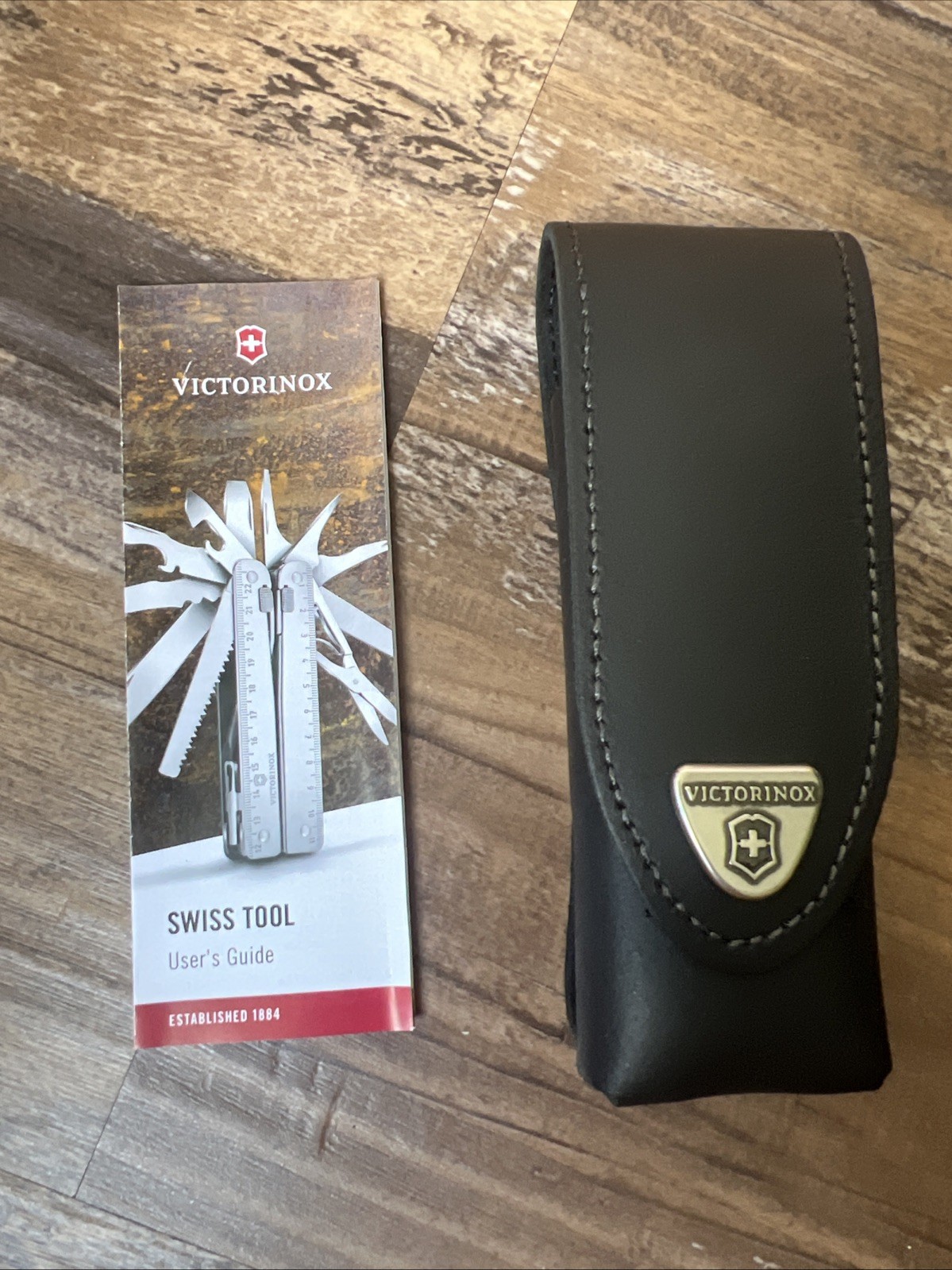 Victorinox Swiss Army Knife SwissTool MX With Black Leather Pouch 3.0327 L
