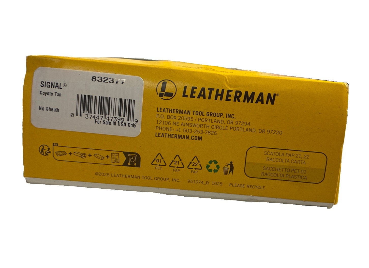 LEATHERMAN Signal 19 in 1 Multi-tool for Outdoors Camping Hiking Fishing DMG Box