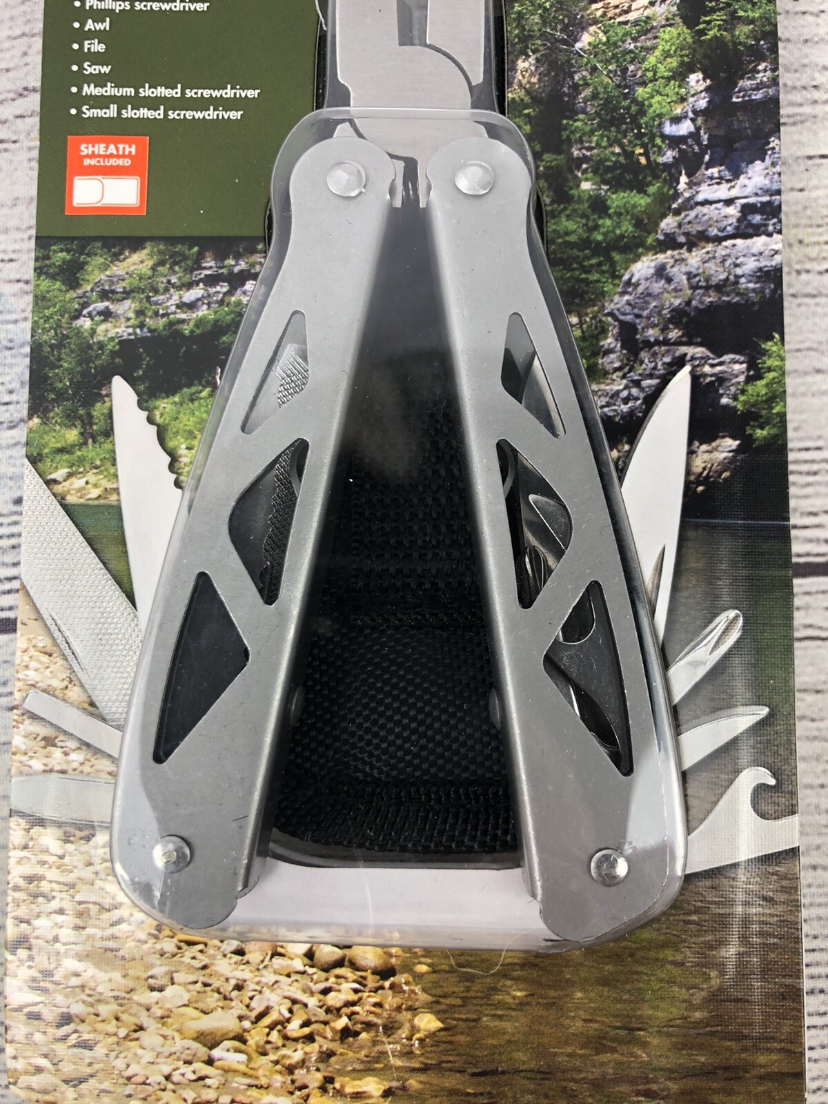 12 in 1 Multitool Ozark Trail Hunting Fishing Hiking Sheath