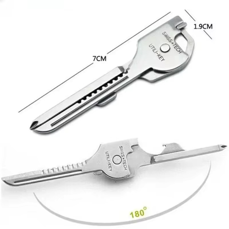 6 in 1 Useful Multifunction Knife Practical Swiss Tech Utili Key Outdoor Scre…
