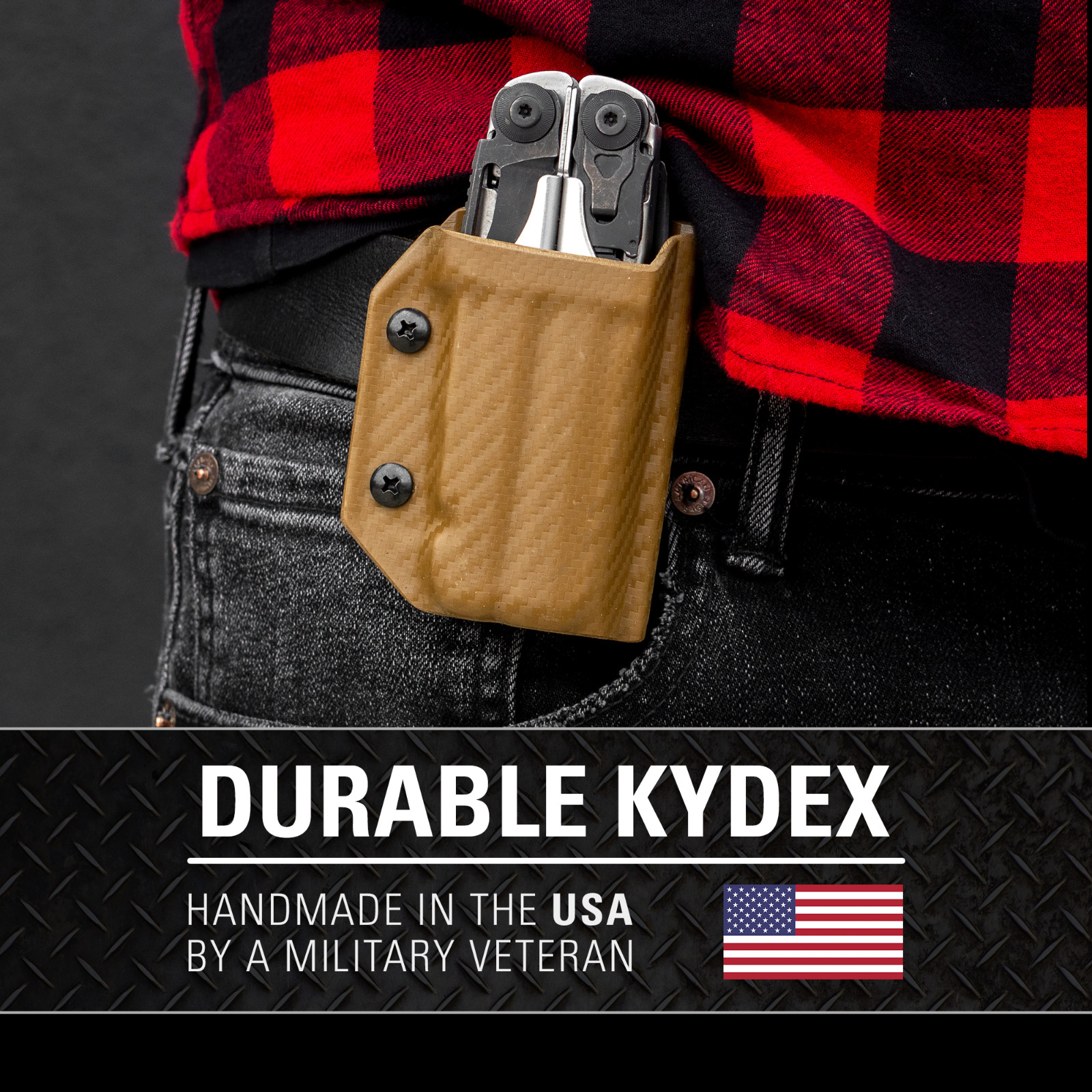Clip & Carry Kydex Multitool Sheath fits Leatherman Surge – USA Made
