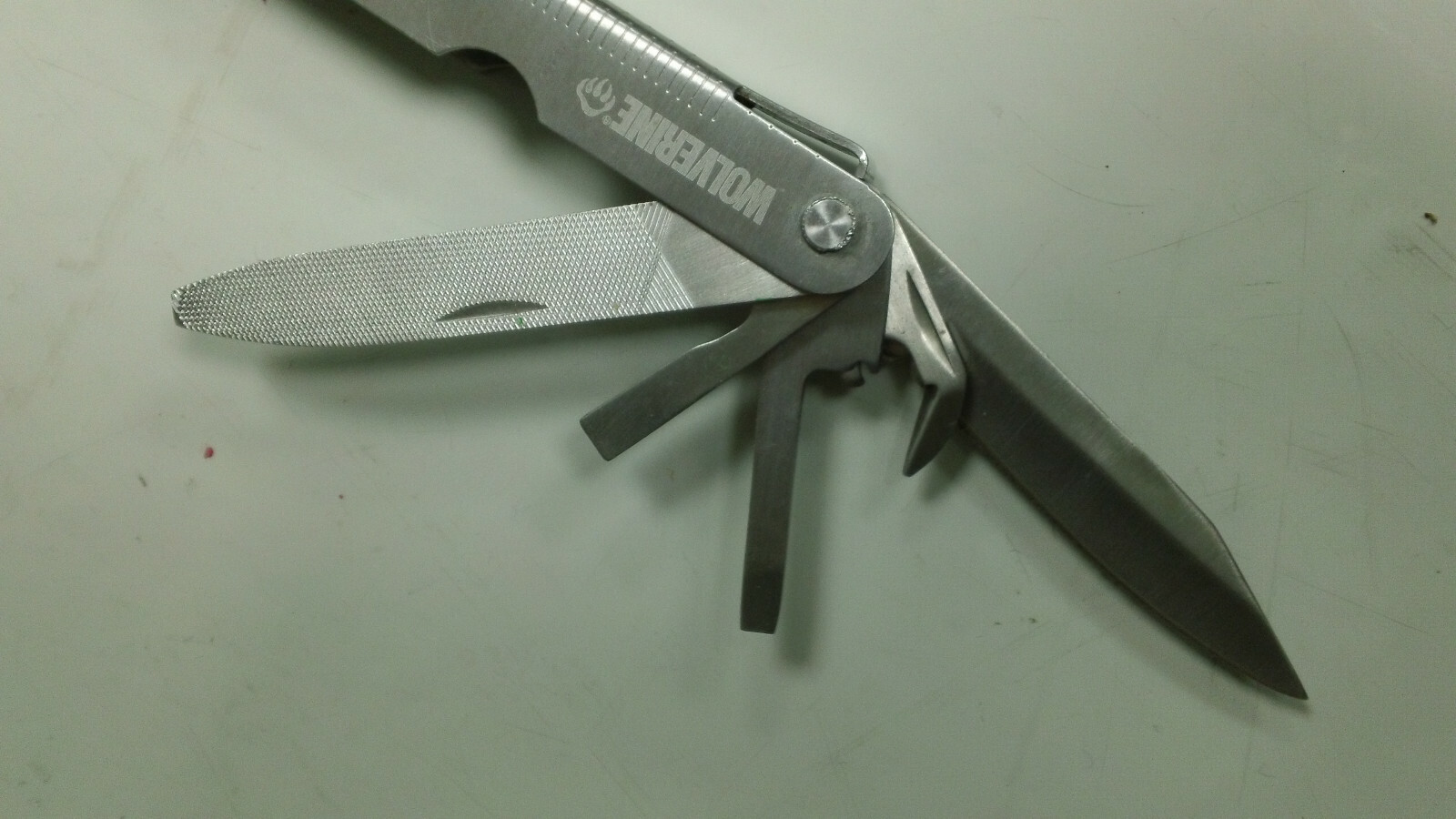 Wolverine 15 Function Multi-Tool Stainless Steel Folding Knife Scissors Ruler