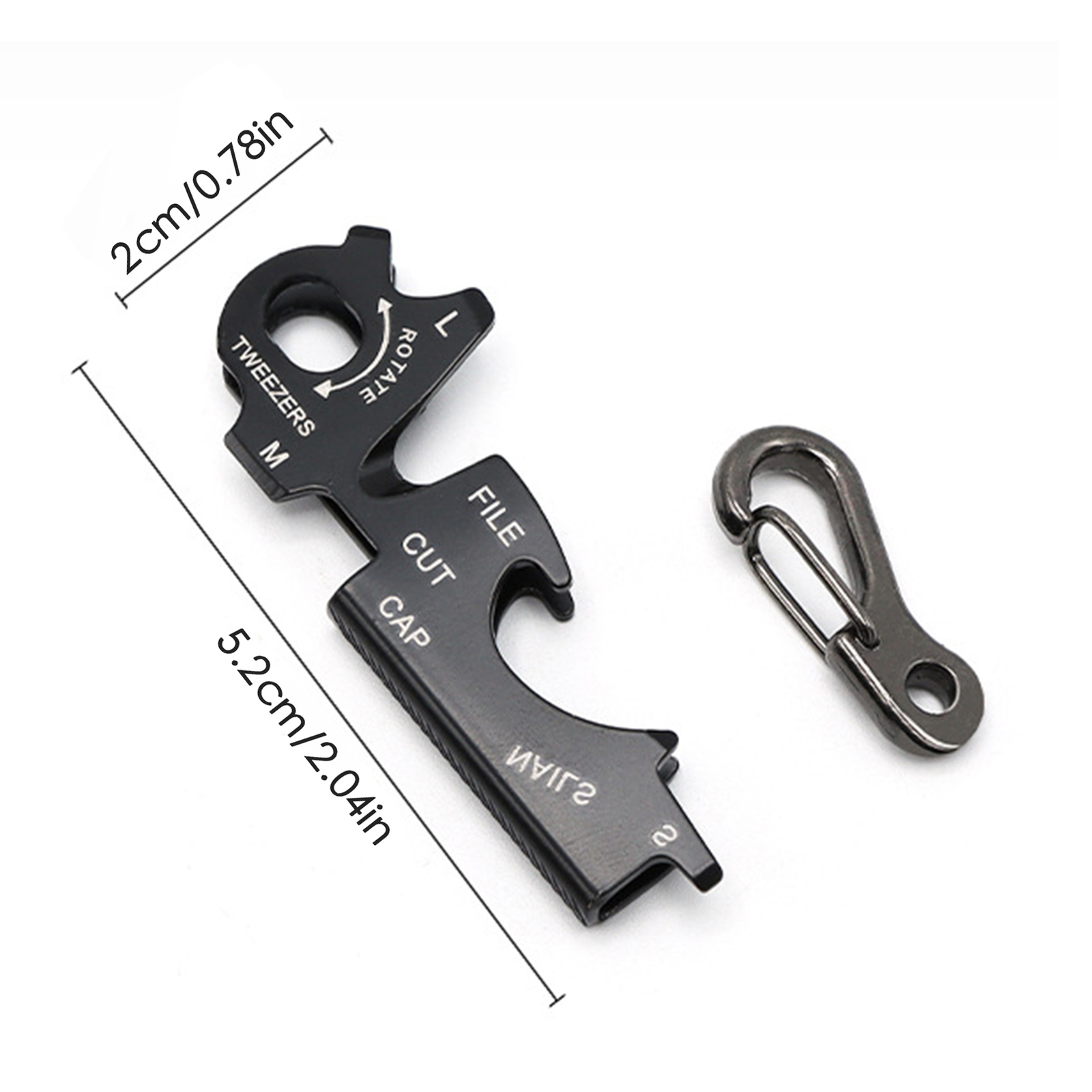 2 Pcs Keychain Tools and Gadgets 8 in 1 Stainless Steel Screwdriver Tool