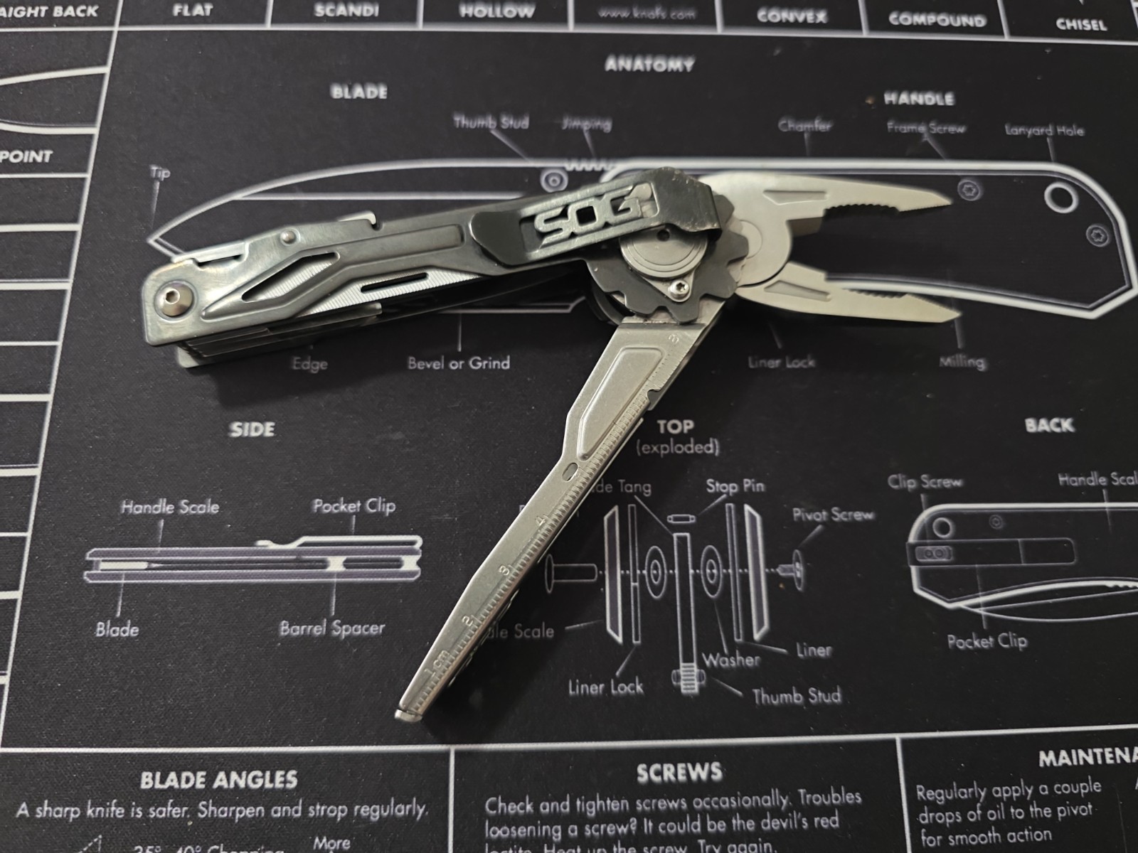 SOG SOG-SWP1001-CP Switch Plier 2.0 12-in-1 Multi-Tool Satin Broken Screw Driver