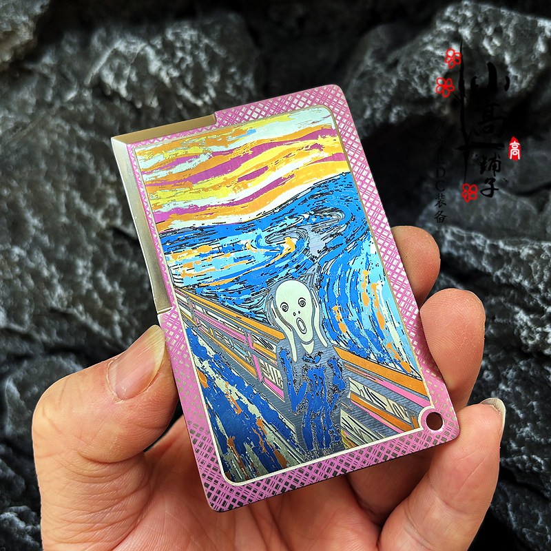 Scream Art Inspired Multifunctional Titanium alloy TC4 Tool Card Survival Daily