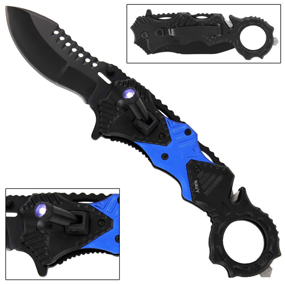 Amphibious Assault Floodlight Knife | Tactical Navy Military Emergency Pocket