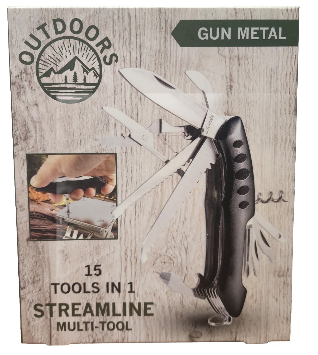 Outdoors Streamline Fishermans Multi Tool W/ Knife, Fish Scaler, Hook…