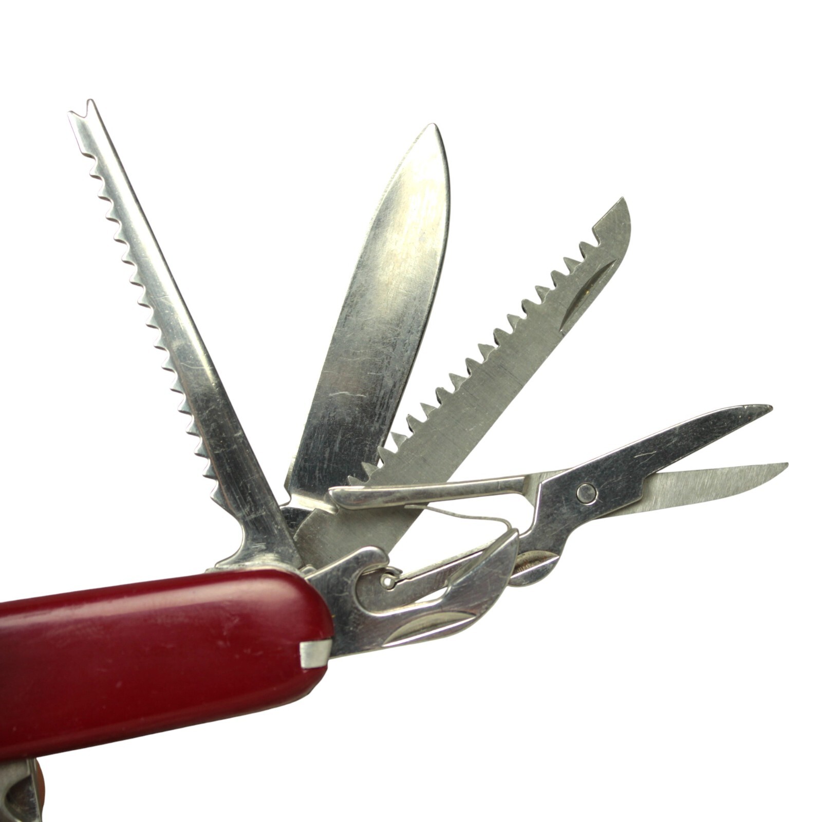 Vintage Victorinox Style China Multi Tool Blade Scout Camp Folding Pocket Knife