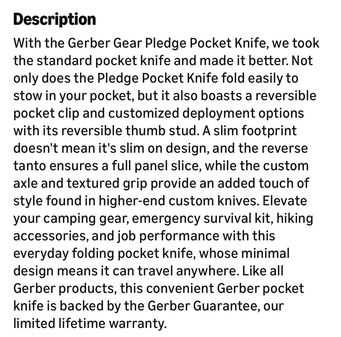 GERBER PLEDGE CLIP FOLDING KNIFE – GREEN HANDLE & BLACK OXIDE COATED BLADE
