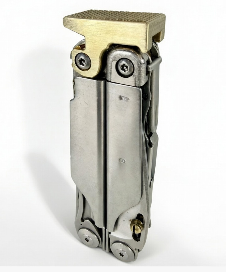 For Leatherman Surge, BRASS Hammer Head Mod, Modification, CNC Made,Locking,CAD