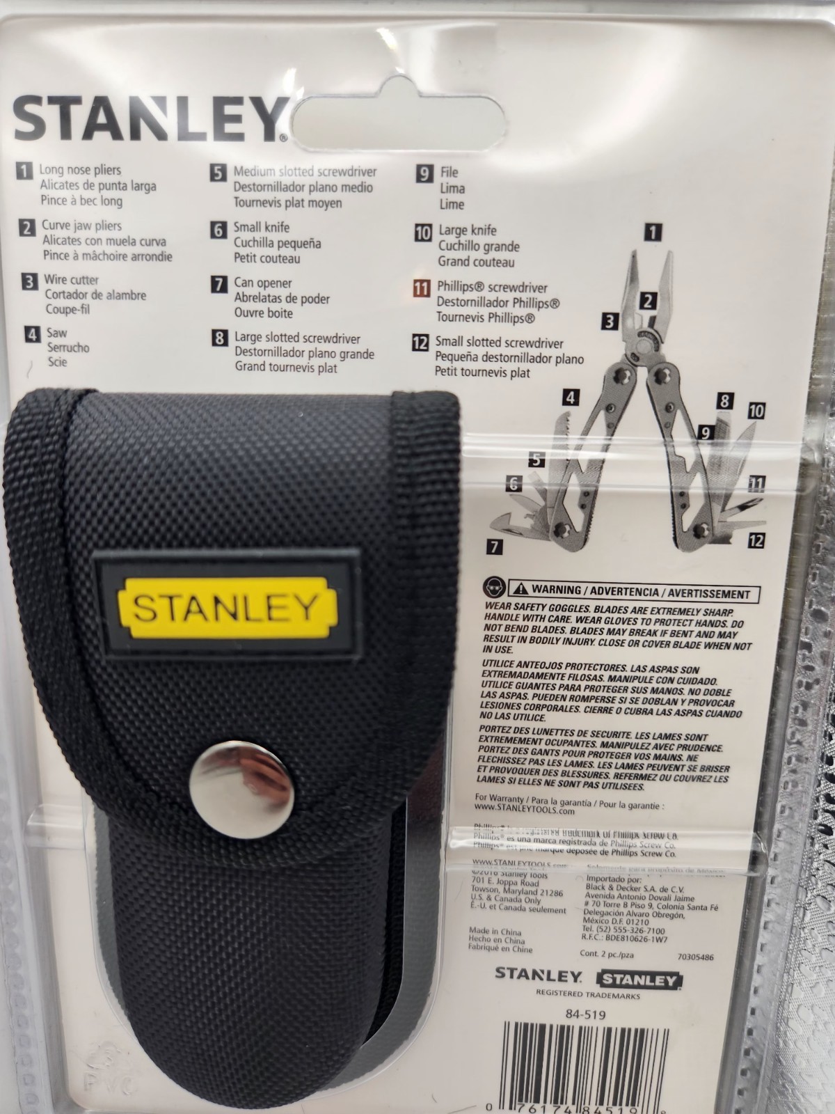 NEW! Stanley 12 In 1 Multi-Tool With Storage Pouch Included Brand New in Package