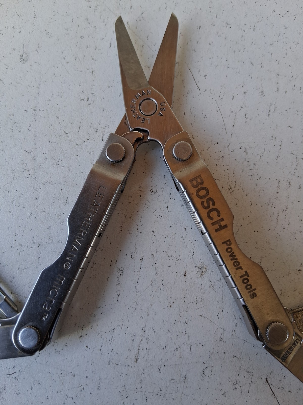 Leatherman Bosch Micra Multi-Tool, Knife, Scissors, Key Ring, Stainless
