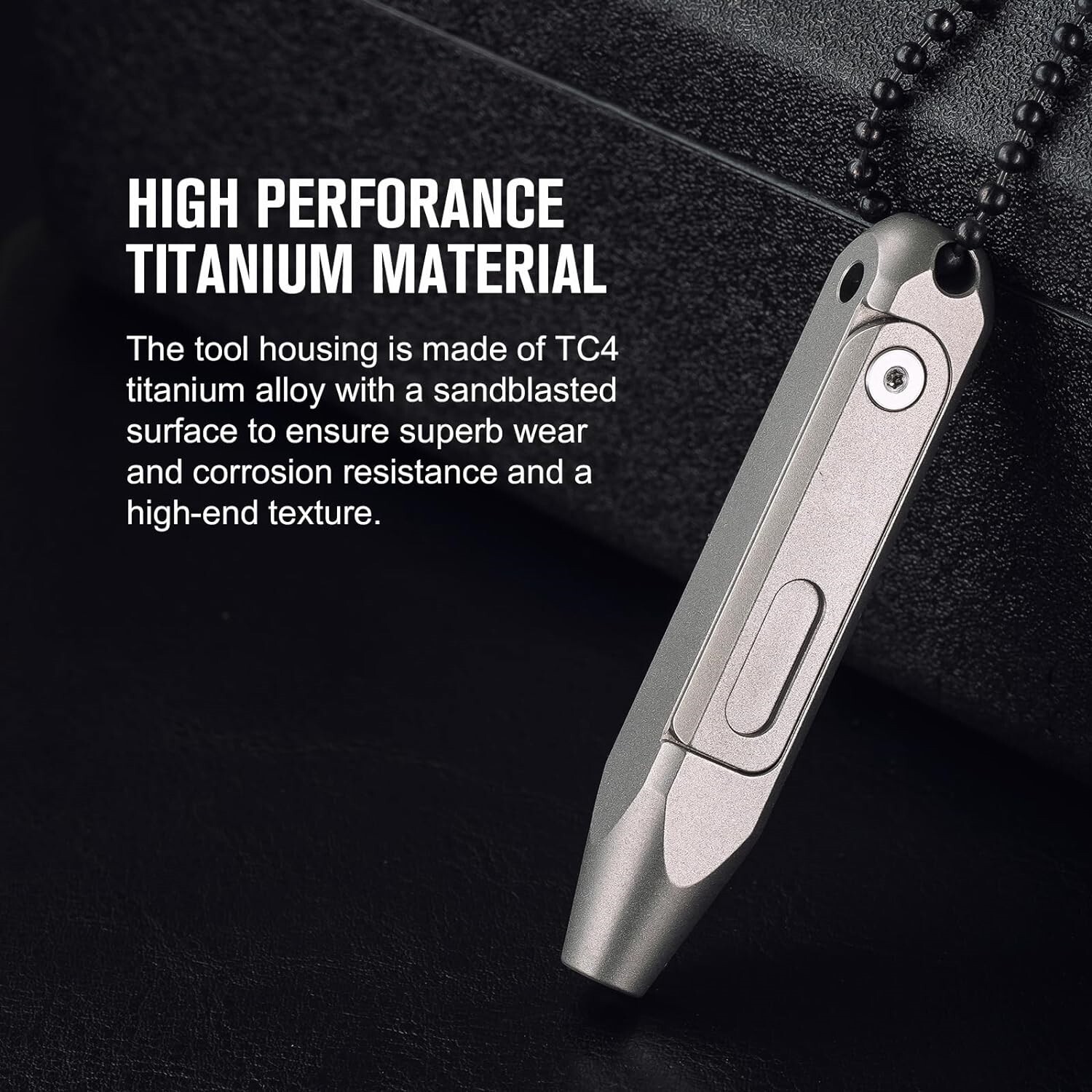 Destornillador de bolsillo multipunta EDC pequeño de titanio D1