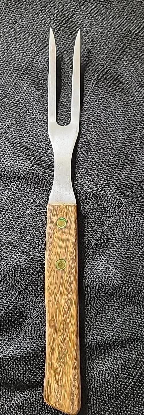 Vtg. STAINLESS STEEL MEAT CUTTING FORK. MADE IN JAPAN