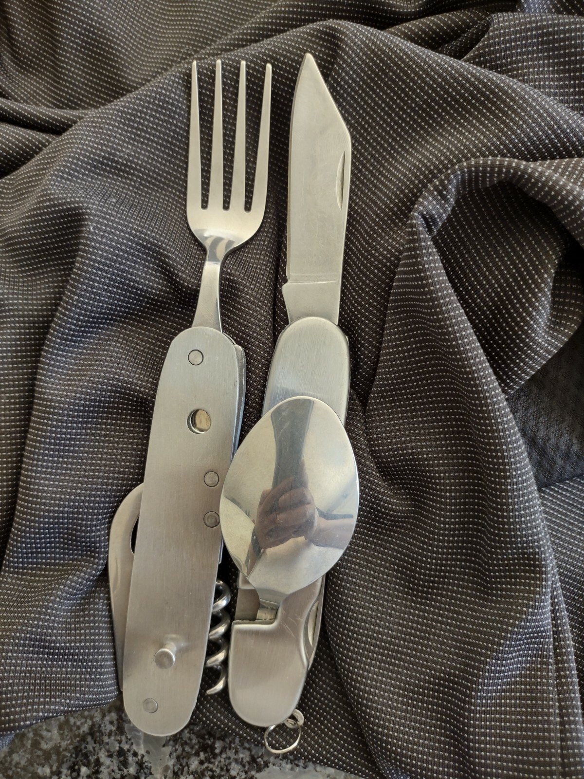 Swiss Scout Camping Multi-Tool Utensils Pocket Knife – Free Same Day Shipping!