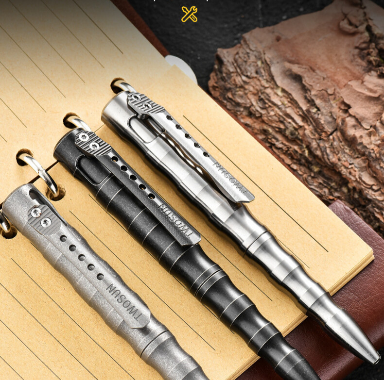 Titan Alloy Pen 4.4” Ballpoint Pen with Clip Refillable EDC Writing Pen