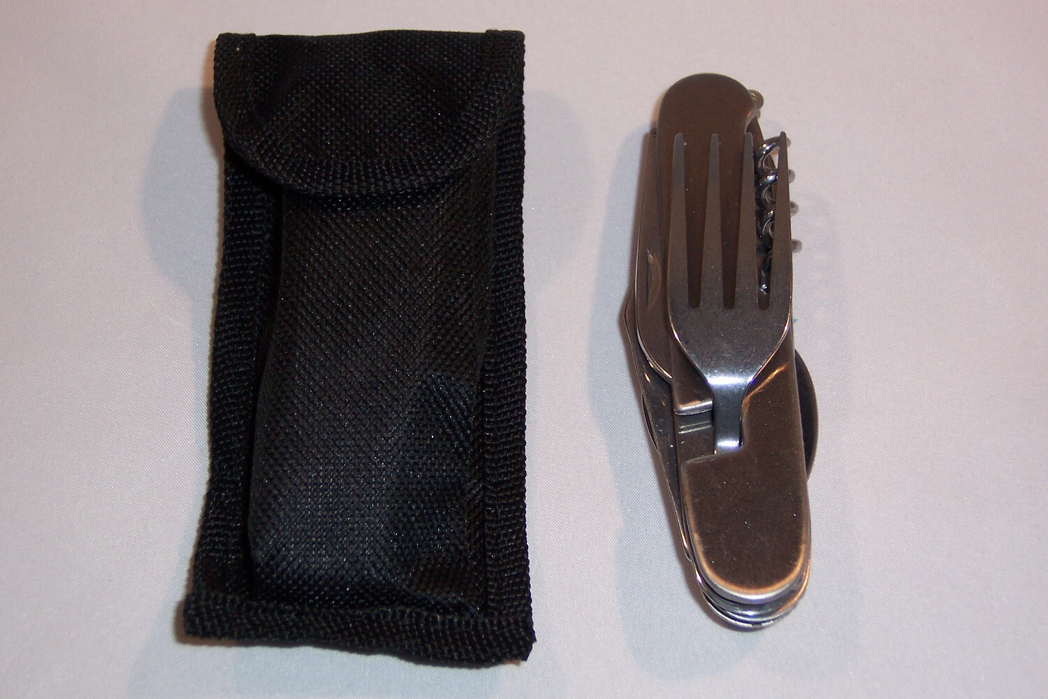 MULTI-FUNCTIONAL SURVIVAL HOBO POCKET KNIFE W/ SHEATH STAINLESS 7pc CAMP TOOL