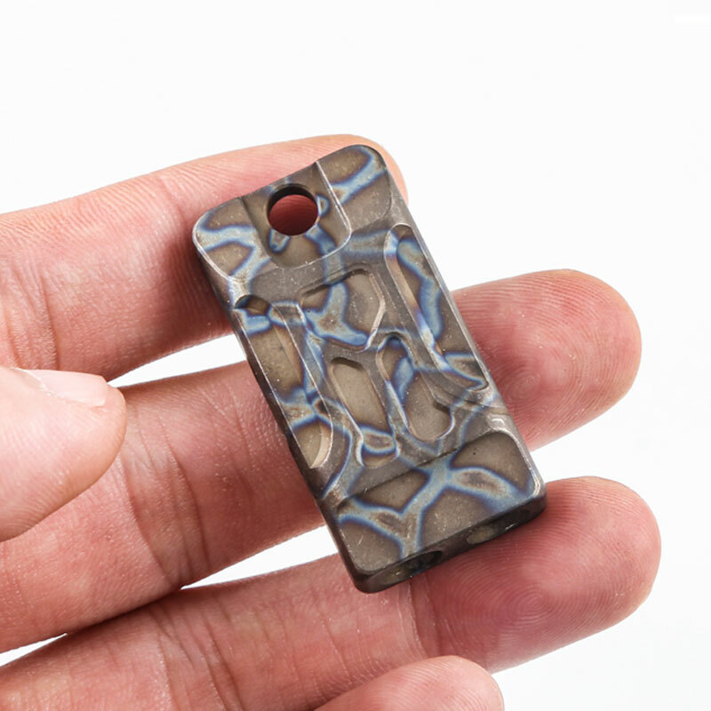 New Titanium Twin Tubes SOS Whistle High Frequency Outdoor Survival EDC Keychain