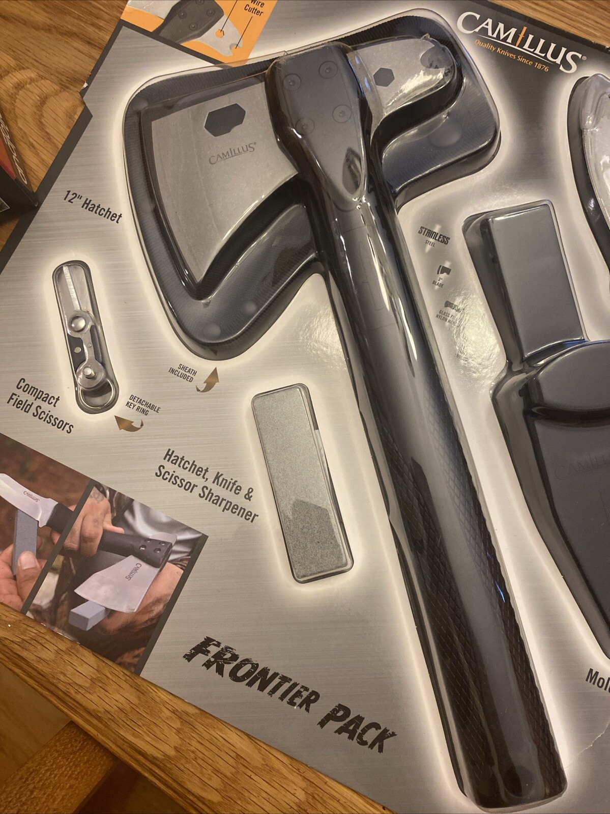 Camillus Frontier Pack With 8” Fixed Knife , 12” Hatchet, & More!