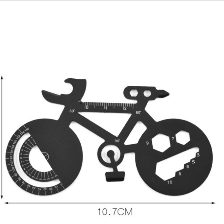 Stainless Steel Bicycle Card Tool Creative Bottle Opener Wrench Outdoor EDC