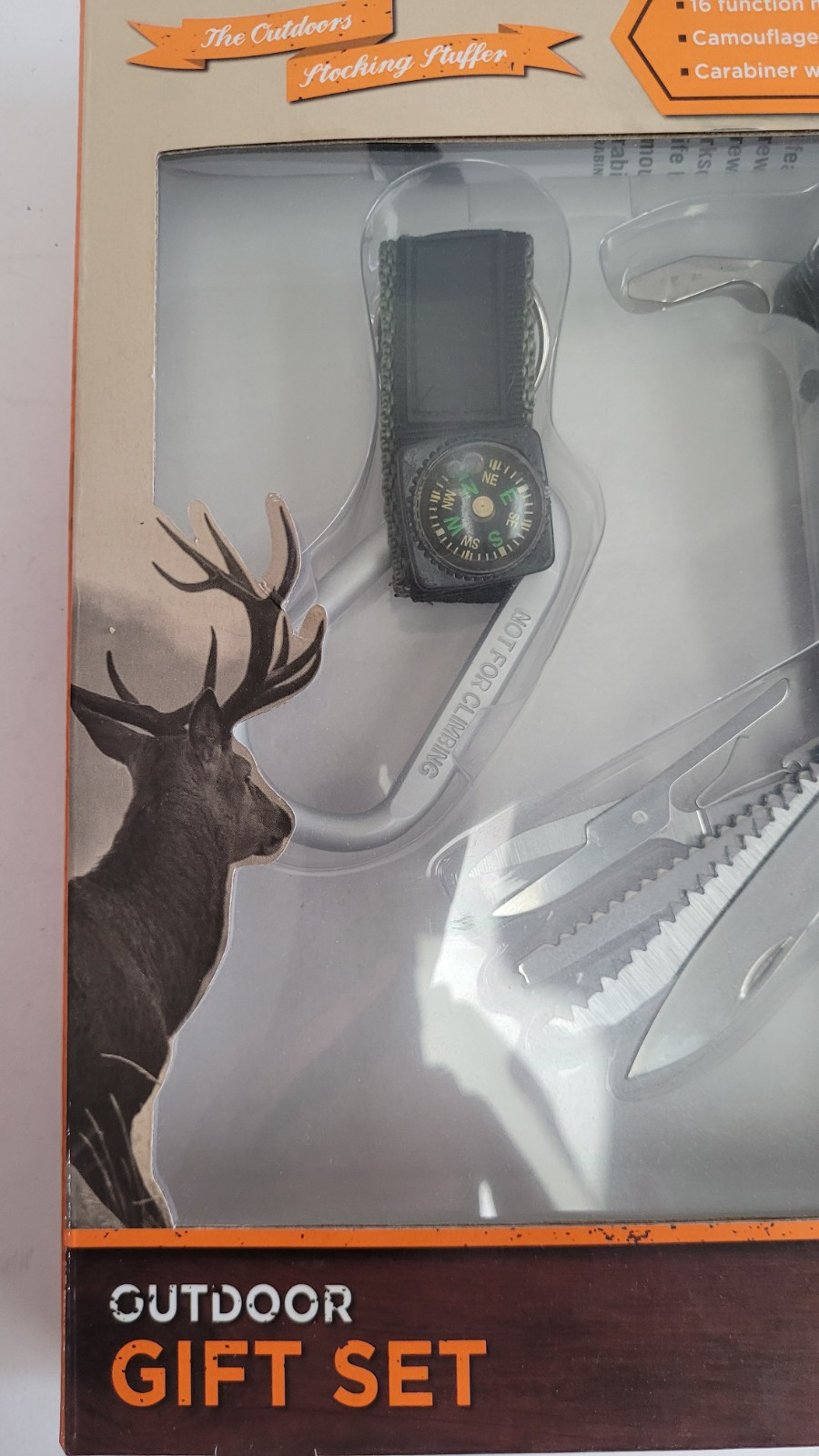 Outdoor Gift Set Outdoors by Totes, 16 Function Multi-tool, Camouflage, Compass