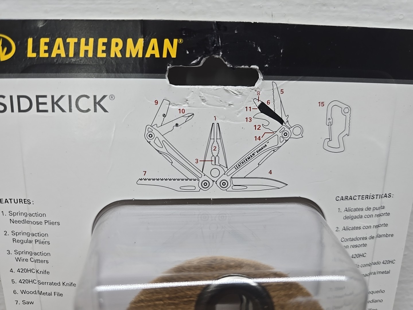 Leatherman Sidekick 15 Tools Pocket Clip, Carabiner & Leather Sleeve USA 831428