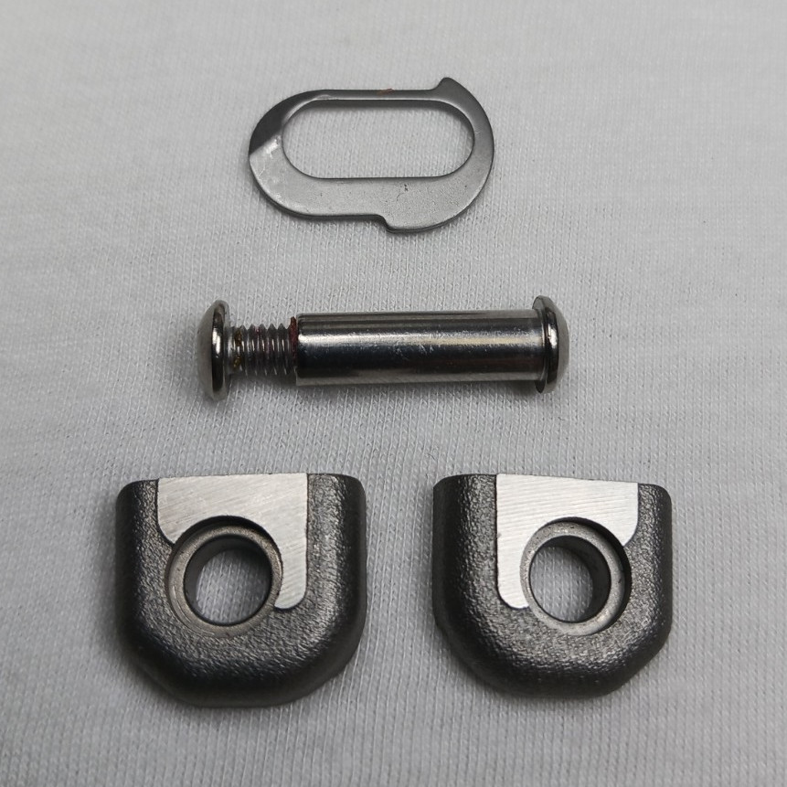 Leatherman Wave handle end caps with lanyard ring and pivot.