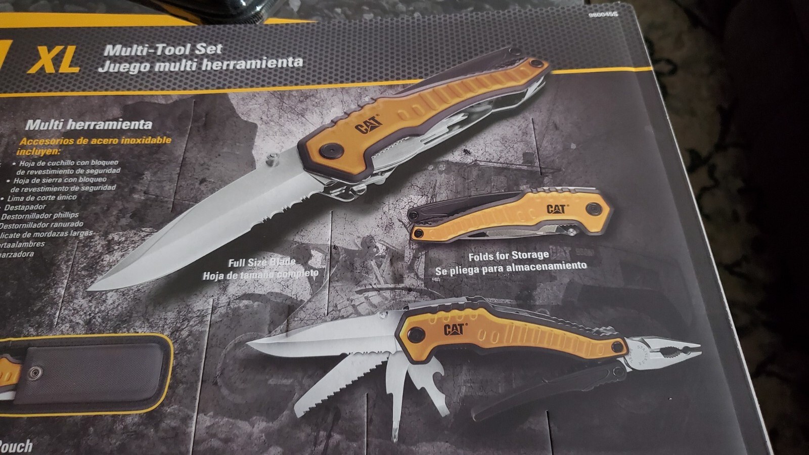 NIB & SEALED – (2) CAT XL 9- in-1 Multi-Tool Set Knife Pliers Saw Screwdrivers
