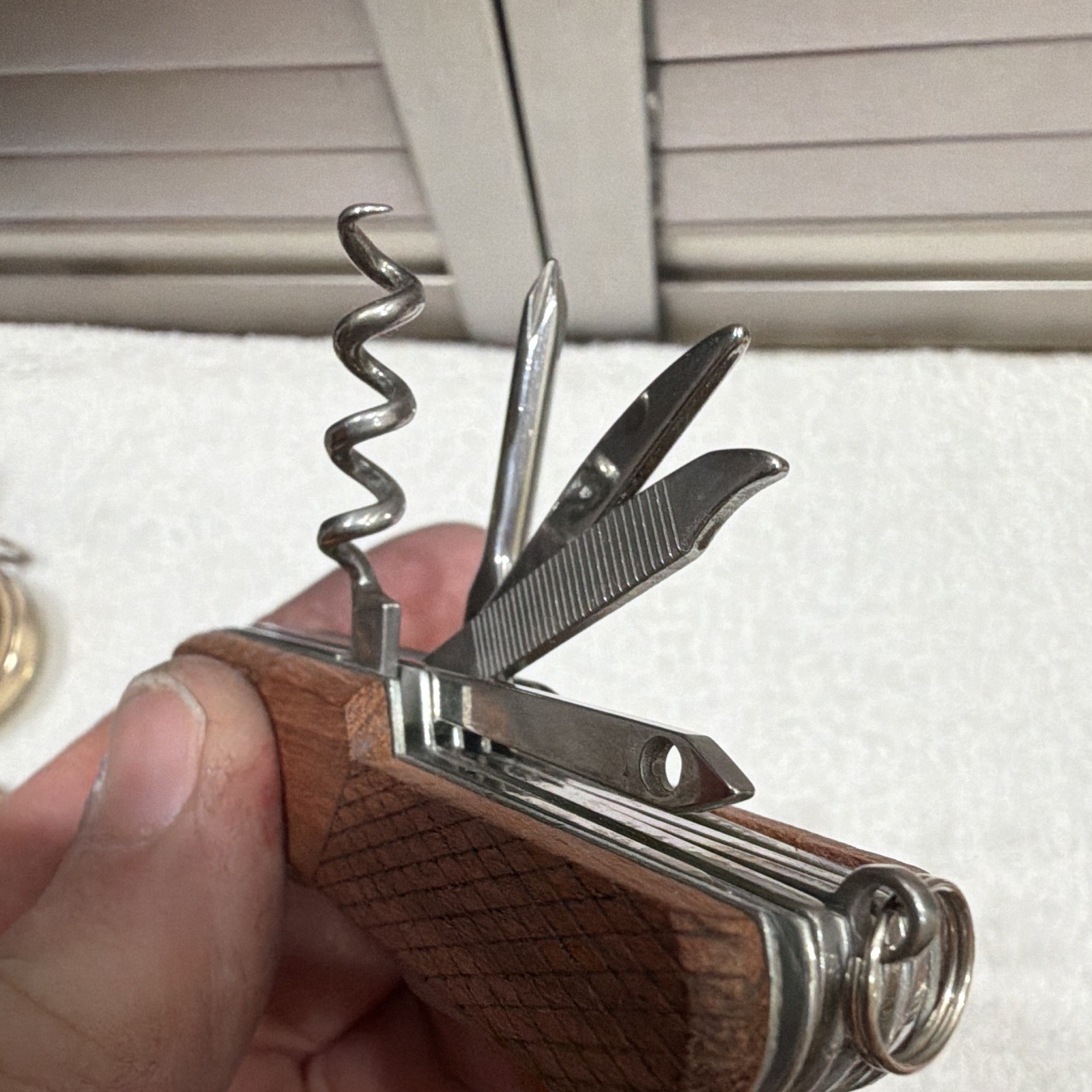 Winchester 11-in-1 Stainless Multi-Tool Pocket Knife Wood Handle Saw Scissors