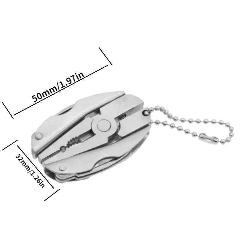 Pocket Multi Tool Pliers Mini Folding Key Chain Fishing Camping Small Pliers Lot