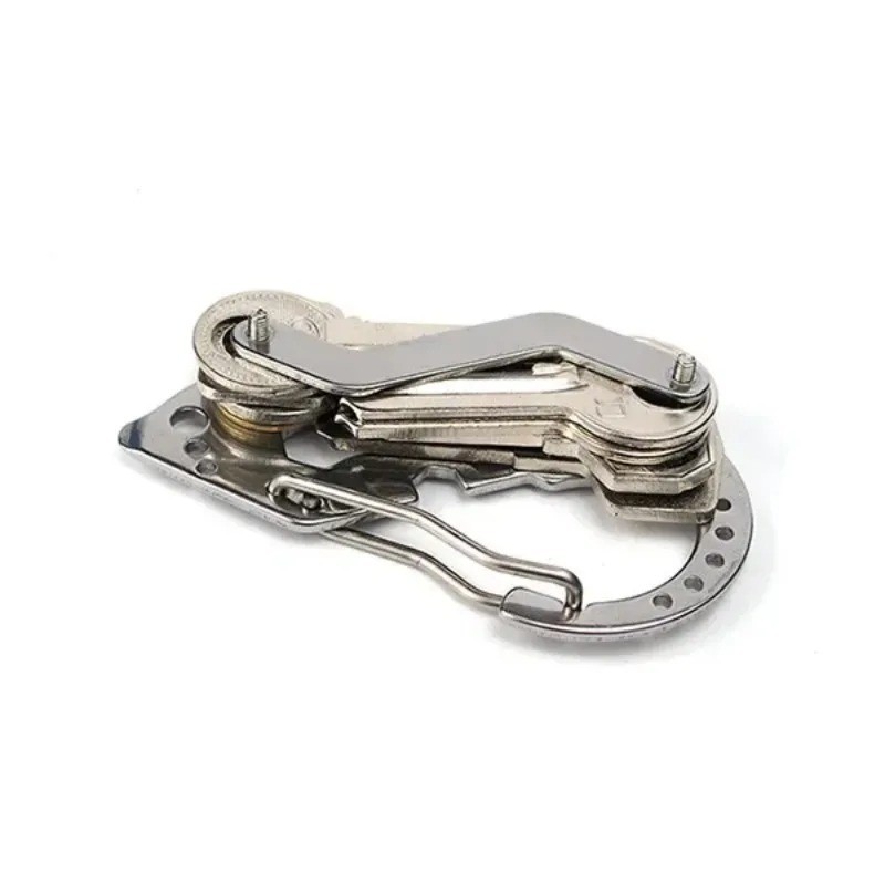 Stainless Multi Tool EDC Pocket Survival Carabiner Screwdriver Keychain Wrench**