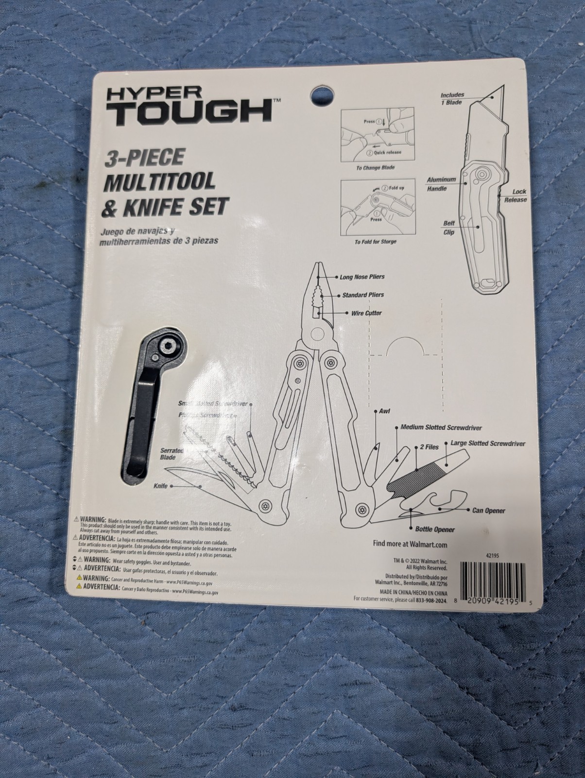 Hyper Tough 3 Piece Multi tool And Knife Set