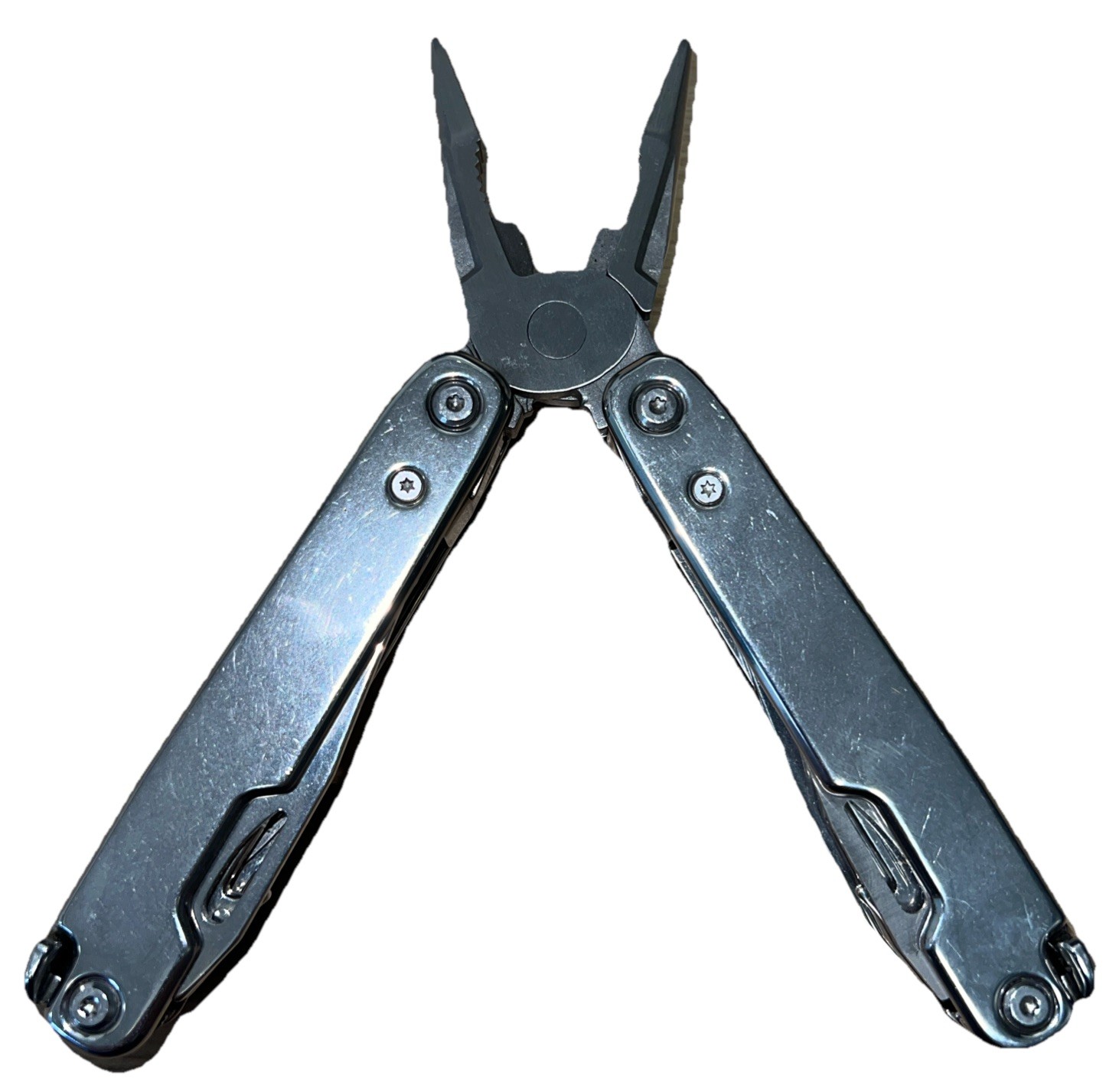Multi-Tool 9-Function Silver-Tone Stainless Steel Unbranded EUC