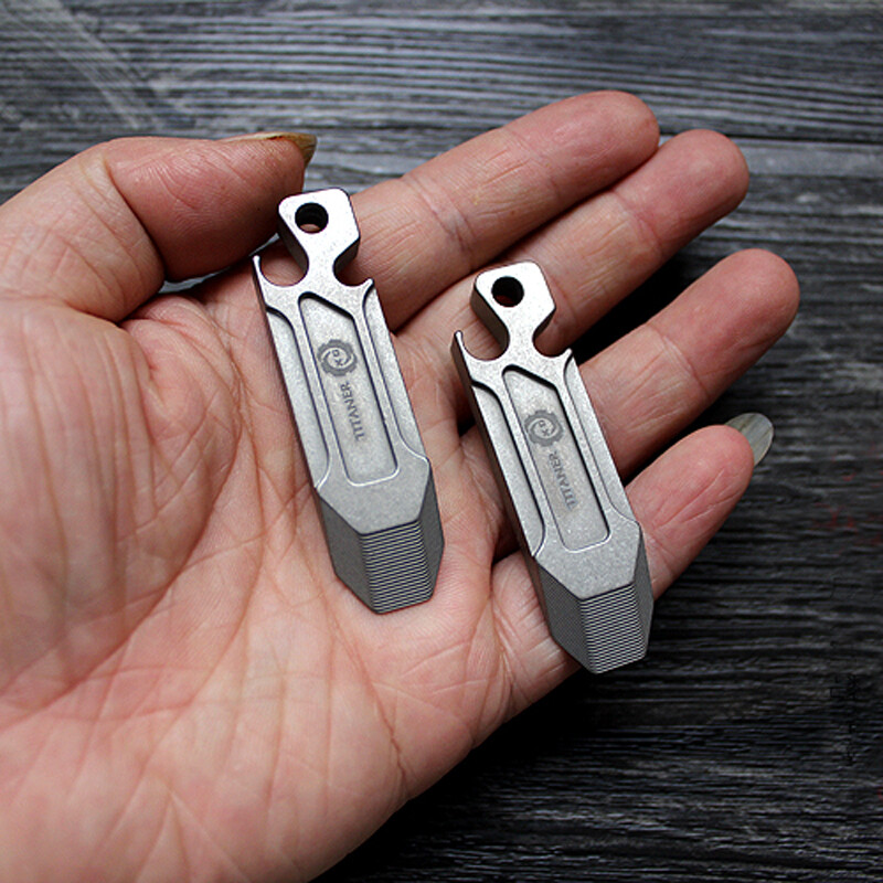 TITANER Titanium Alloy Pocket Pry Bar Crowbar Camping Opener EDC Multi Tools